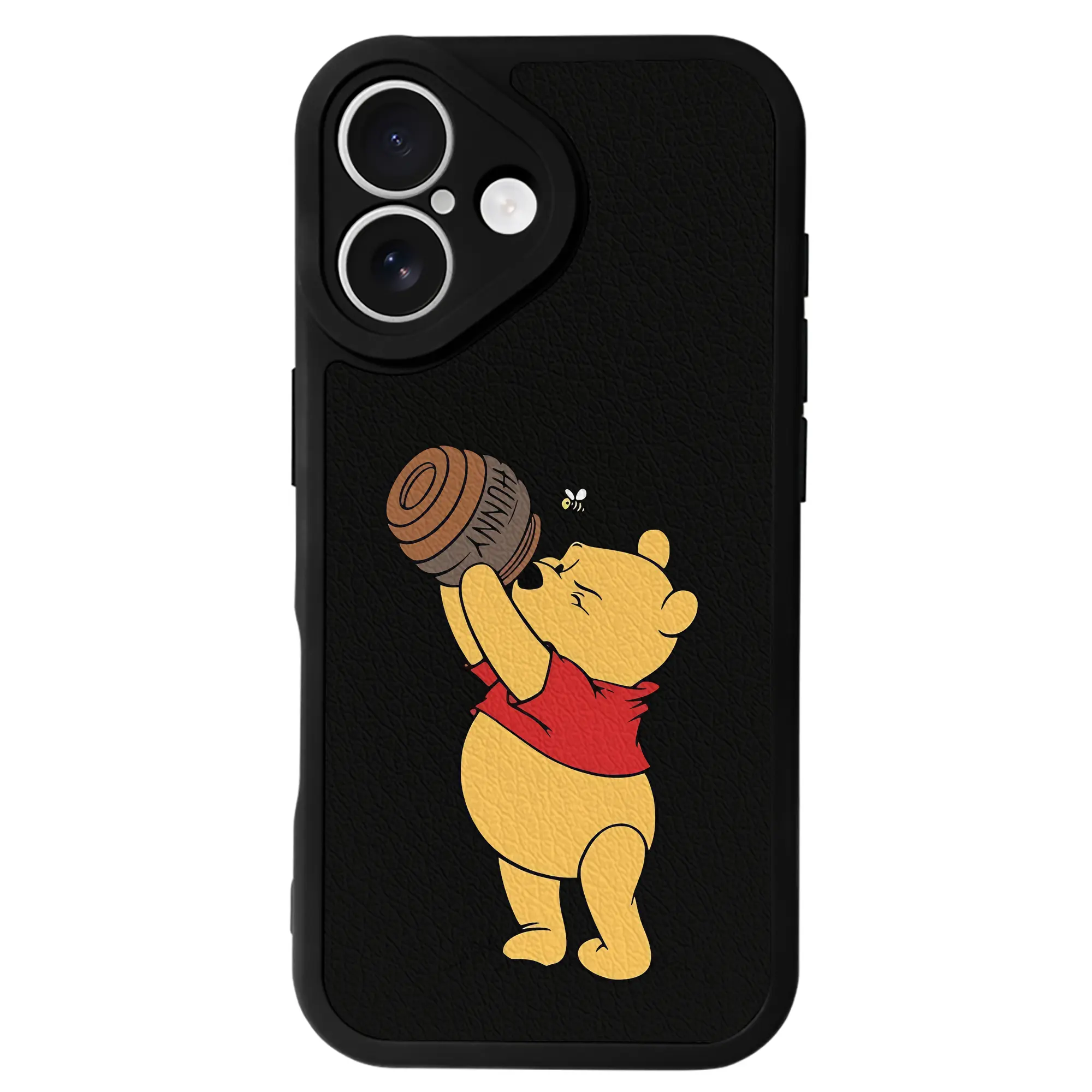 プーさん グッズ くまのプーさん - IPhone 16シリーズ対応 ・ シリコンスマホケース ・ レザー調 ・ 高精度フィット ・ 耐衝撃 ・ ワイヤレス充電対応 ・ 精密カット